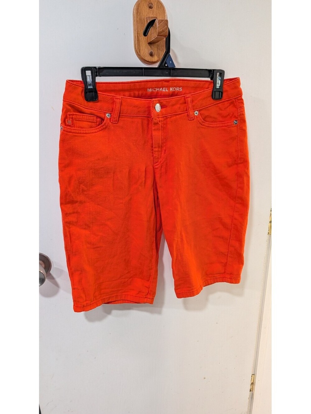 Michael Kors Orange Denim Bermuda Shorts Size 4
